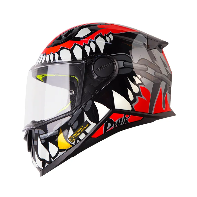 CASCO LS2 FF812 KIDS PUNK GRIS ROJO