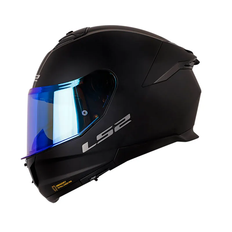 CASCO LS2 FF808 STREAM I SOLID NEGRO VS AZUL MATE