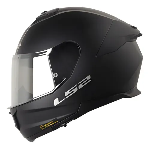 CASCO LS2 FF808 STREAM SOLID NEGRO VS PLATA MATE