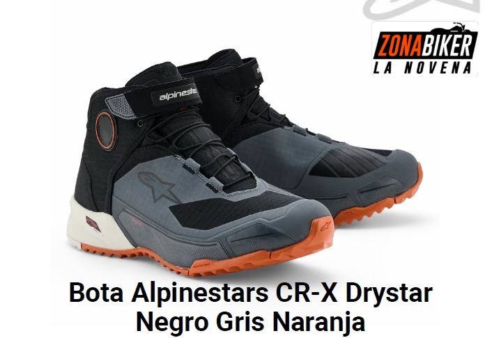 BOTA ALPINESTAR DS CR-X NEGRO GRIS NARANJA