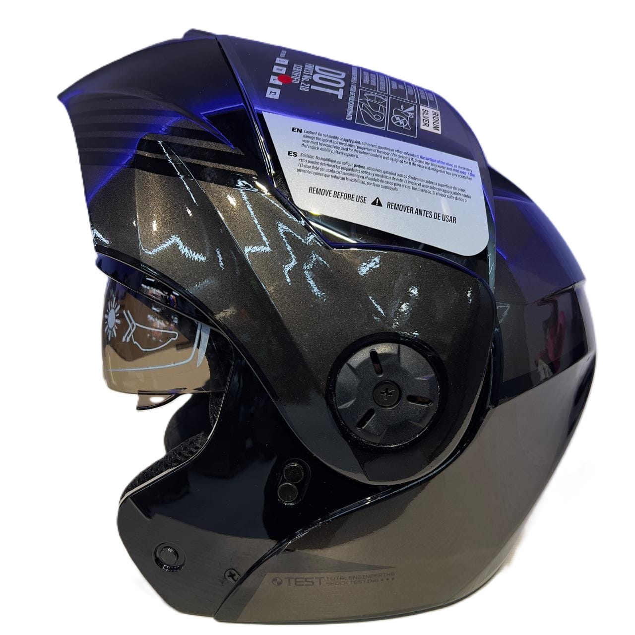 CASCO ICH 3110 XMAL NEGRO GRIS OSCURO BRILLANTE