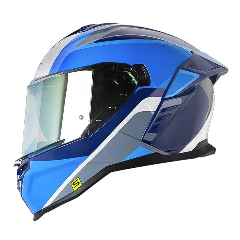 CASCO SHAFT 598GTR SPEEDOU AZUL GRIS BRILLANTE