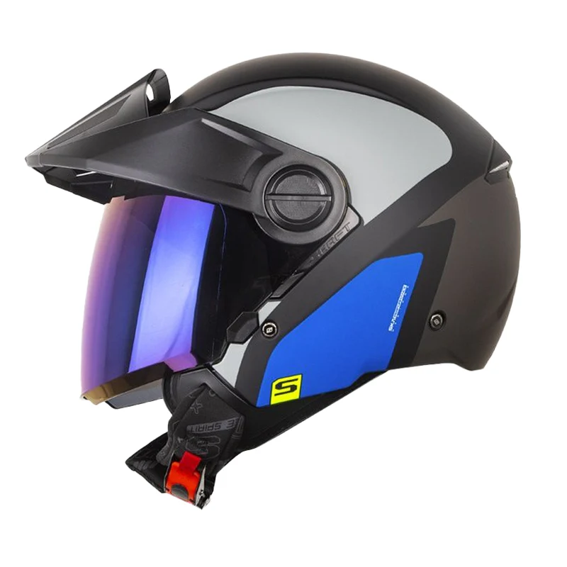 CASCO SHAFT SH-212 TRICK NEGRO AZUL MATE