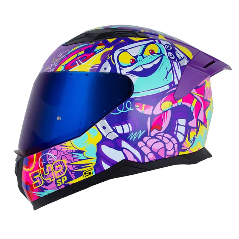 CASCO SHAFT 549SP DOOM BOTS MORADO MORADO