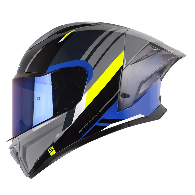 CASCO SHAFT 596SP OUTSIDE GRIS NEGRO BRILLANTE