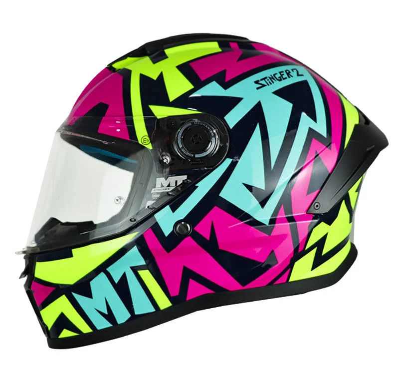 CASCO MT STINGER 2 MELD C8 FUCSIA AMARILLO TURQUESA