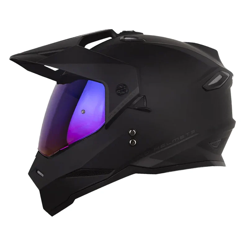 CASCO HRO MX-330DV SOLID NEGRO MATE GRIS OSCURO