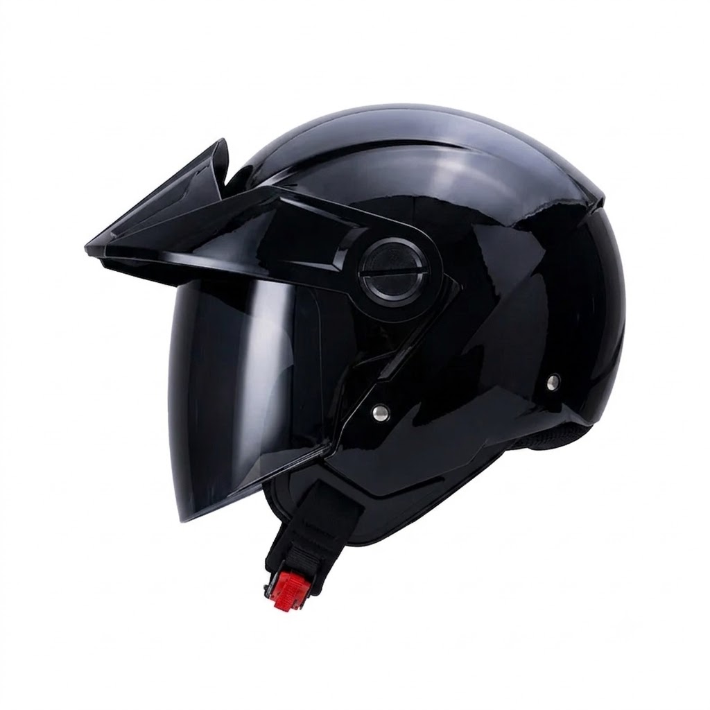 CASCO ICH 102 SOLID NEGRO SILVER BRILLANTE