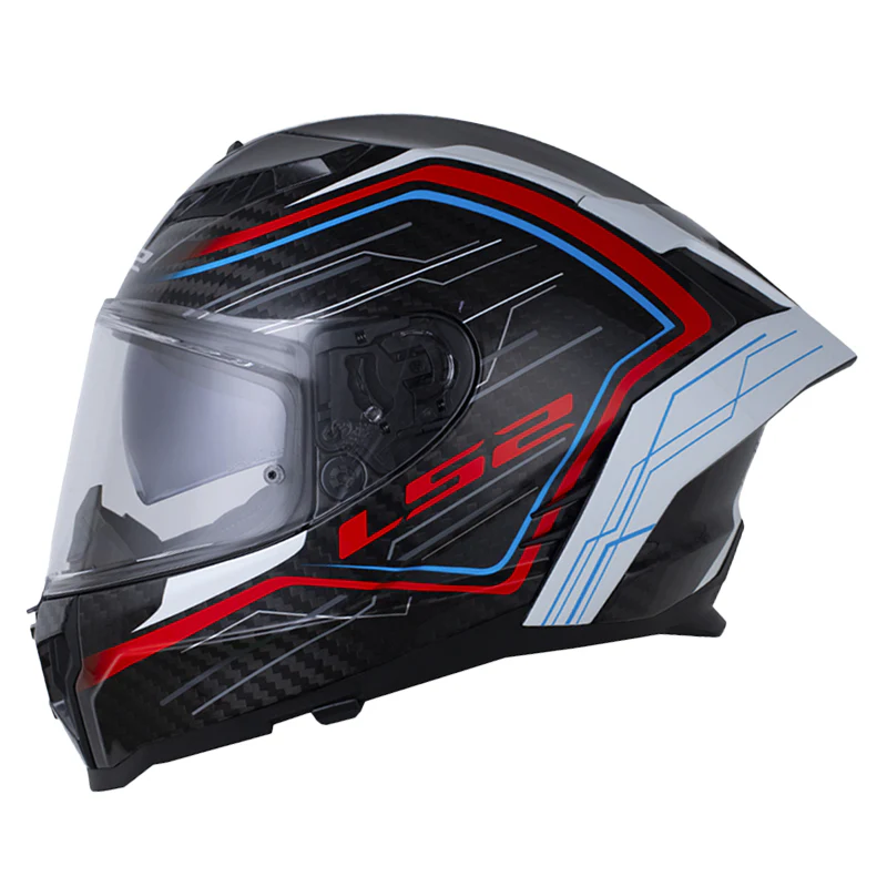 CASCO LS2 FF807 DRAGON SUBIC ROJO AZUL BRILLANTE