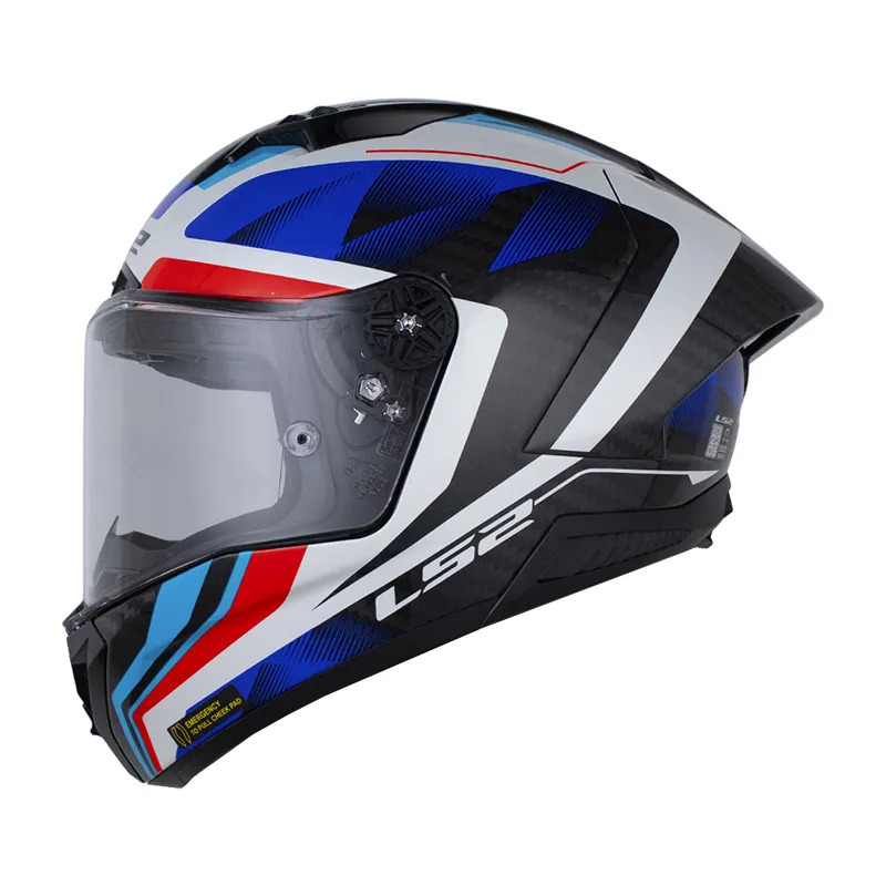CASCO LS2 FF805 THUNDER GP AERO RAUTE AZUL ROJO BRILLANTE