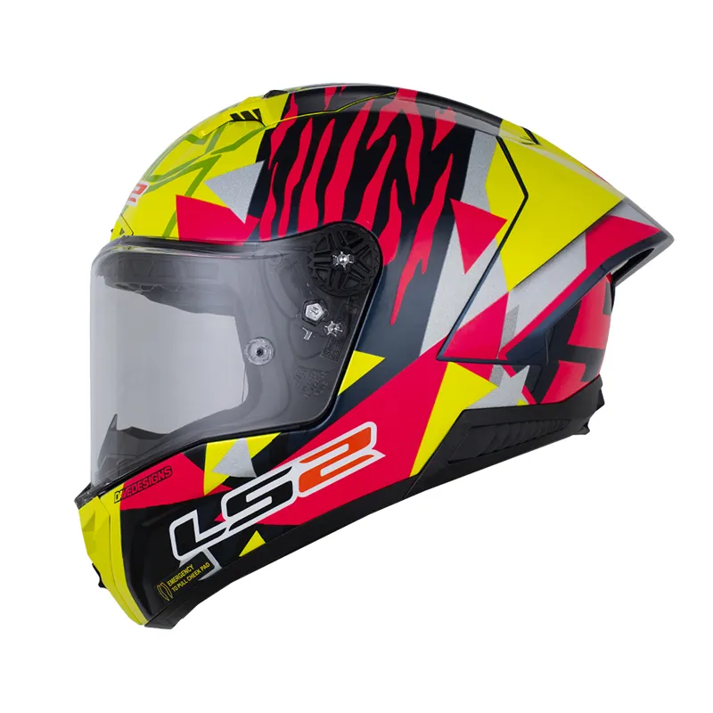 CASCO LS2 FF805 THUNDER GP AERO REPLICA ALDEGUER AMARILLO NEON FUCSIA BRILLANTE