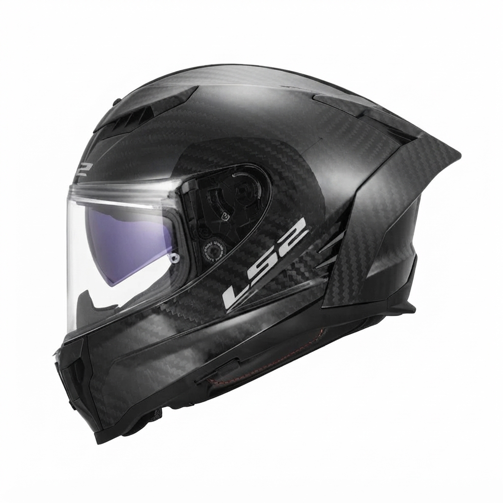 CASCO LS2 FF807 SOLID CARBON NEGRO BRILLANTE