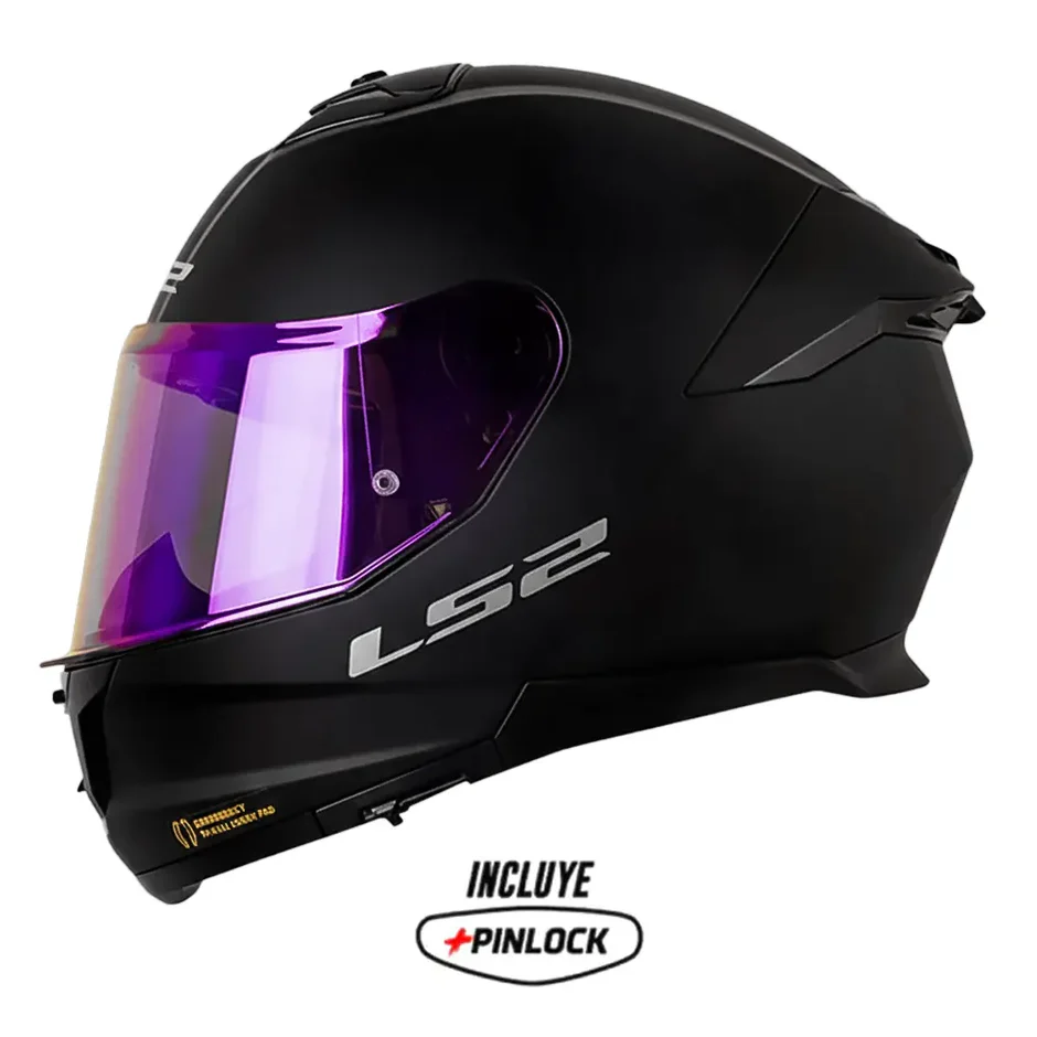 CASCO LS2 FF808 STREAM I SOLID NEGRO VS MORADO MATE