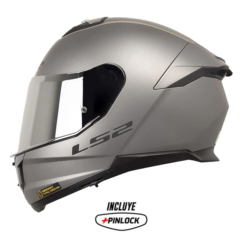 CASCO LS2 FF808 STREAM I SOLID TITANIO VS PLATA