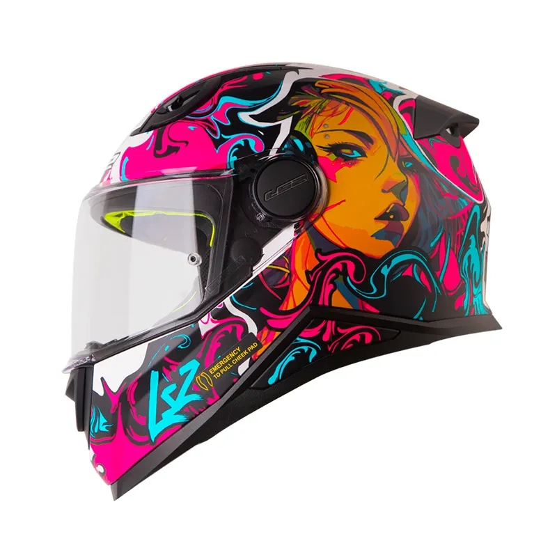 CASCO LS2 FF812 KIDS CYBERG MORADO TURQUEZA BRILLANTE