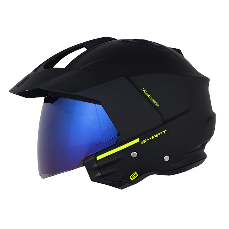 CASCO SHAFT 227 TRIAL SOLID NEGRO AMARILLO NEON MATE