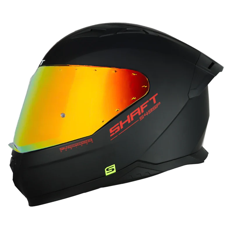 CASCO SHAFT 549SP SOLID NEGRO ROJO MATE
