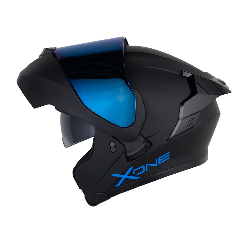 CASCO X-ONE X-3000RS SOLID V2 NEGRO AZUL MATE