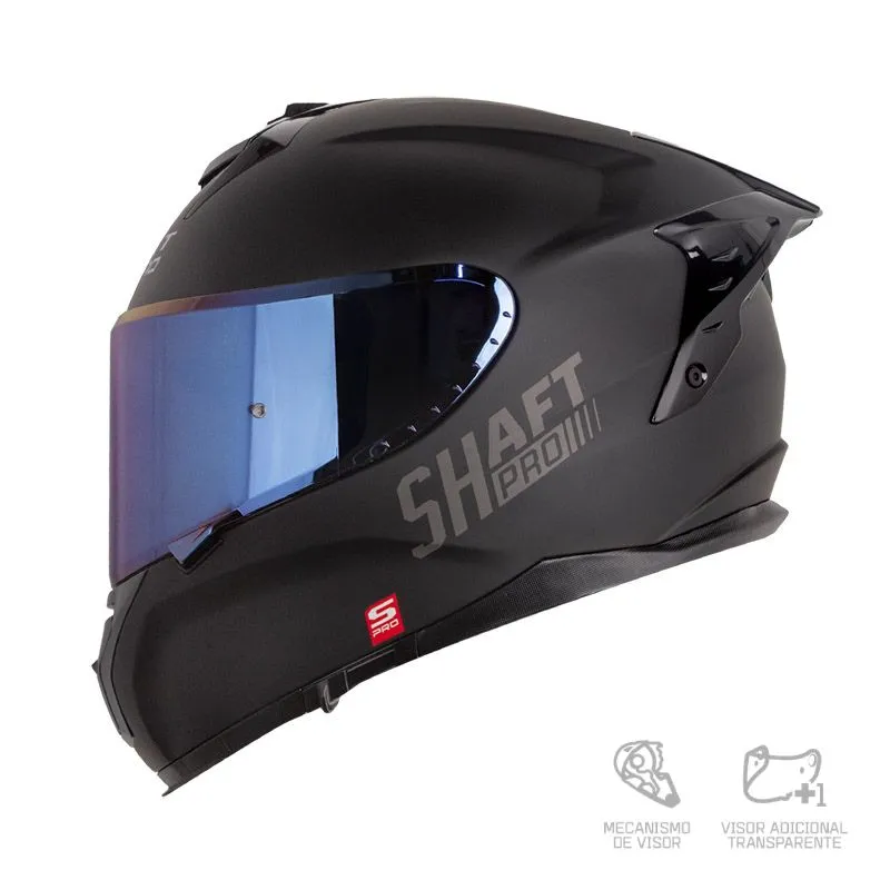 CASCO SHAFT PRO 610DV SOLID NEGRO GRIS OSCURO MATE