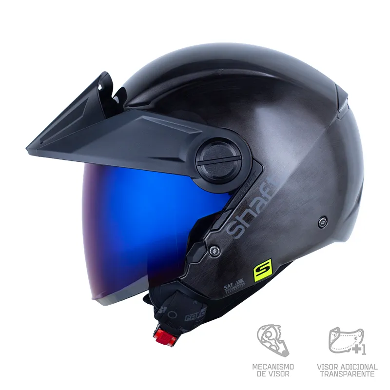 CASCO SHAFT 212 SOLID GRIS METALIZADO GRIS OSCURO BRILLANTE