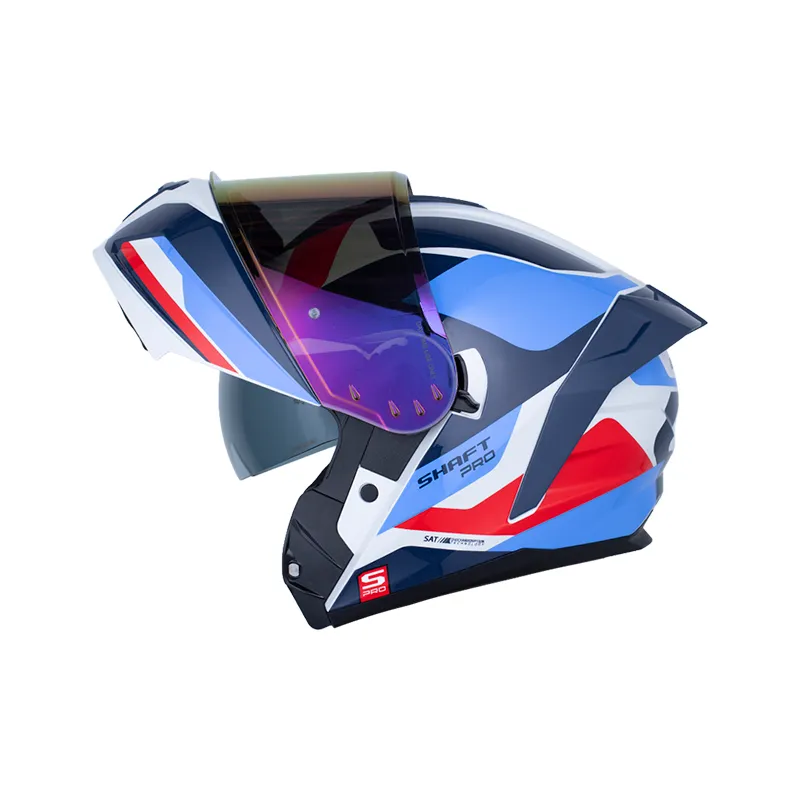 CASCO SHAFT PRO 4200DV BURNT GRIS CLARO ROJO BRILLANTE