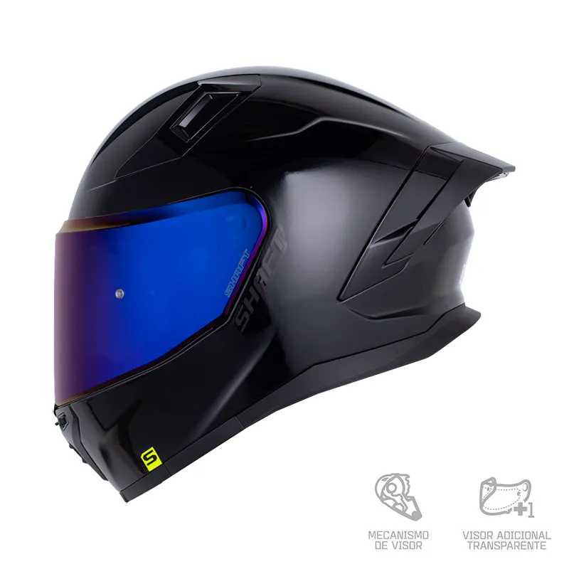CASCO SHAFT 558SP SOLID NEGRO GRIS OSCURO BRILLANTE