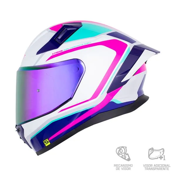 CASCO SHAFT 558SP XPEED GRIS CLARO FUCSIA BRILLANTE