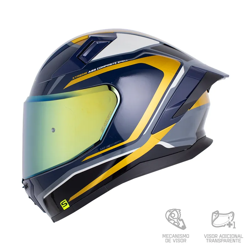CASCO SHAFT 558SP XPEED GRIS OSCURO DORADO BRILLANTE