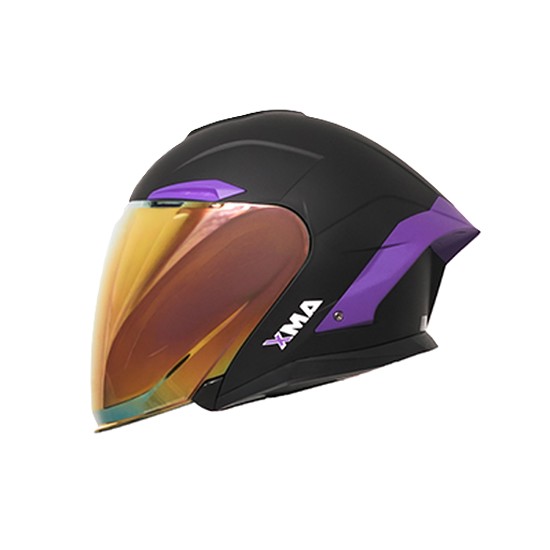 CASCO AMX RAZZO SOLID NEGRO MORADO MATE