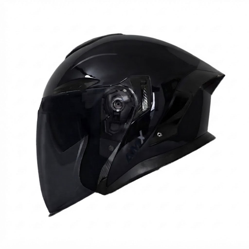 CASCO AMX RAZZO SOLID NEGRO BRILLANTE