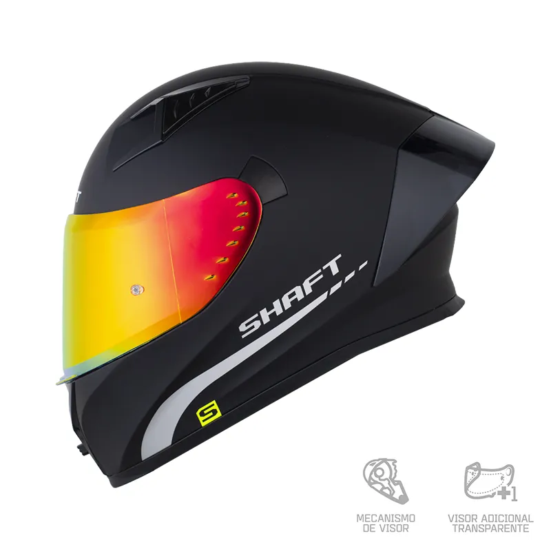 CASCO SHAFT 526SP EVO SOLID V2 NEGRO HOLOGRAFICO SILVER MATE