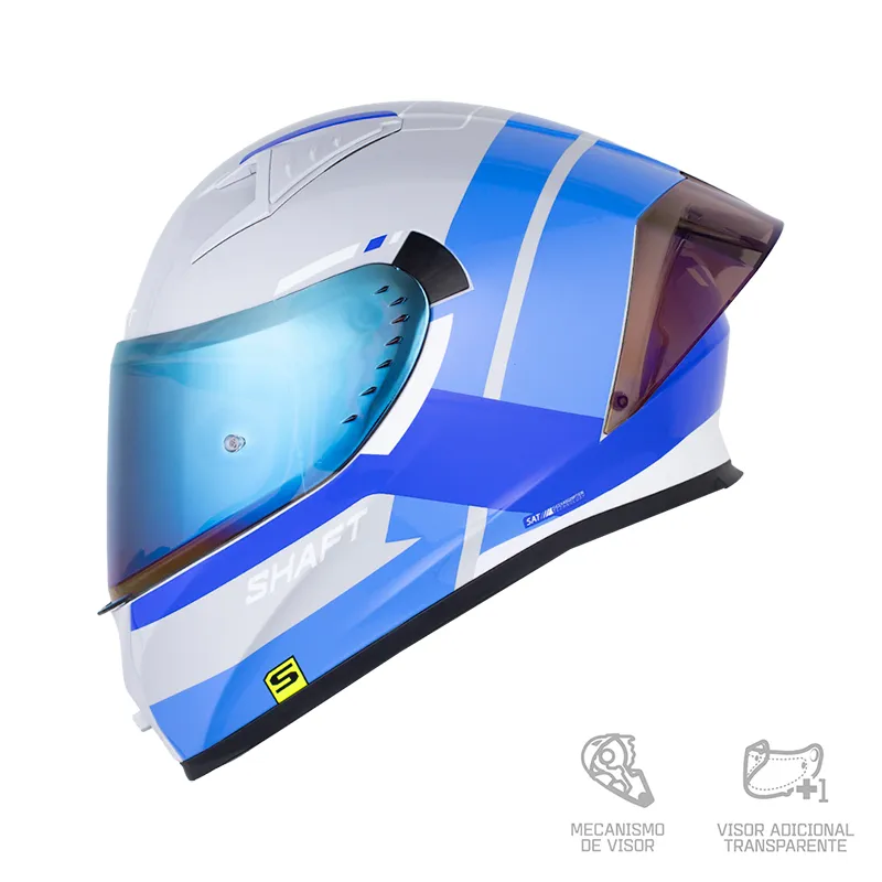CASCO SHAFT 526SP EVO LINER GRIS BLANCO BRILLANTE