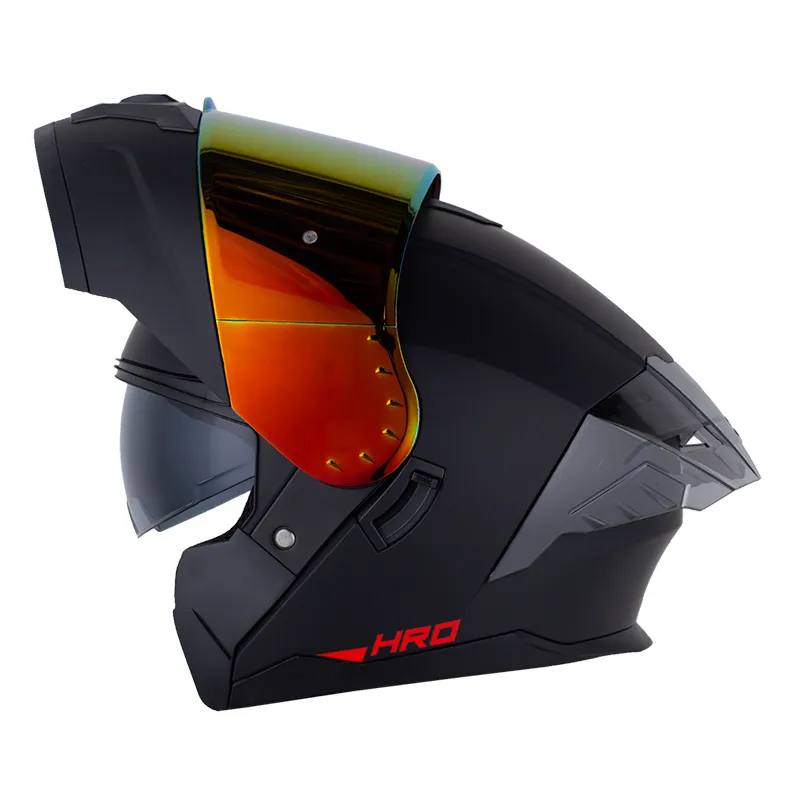 CASCO HRO 3480DV EVO SOLID V2 NEGRO ROJO MATE