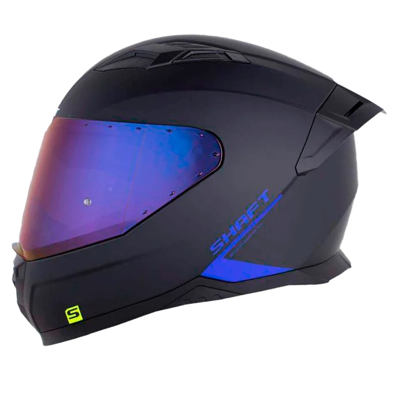 CASCO SHAFT 549SP SOLID NEGRO AZUL MATE