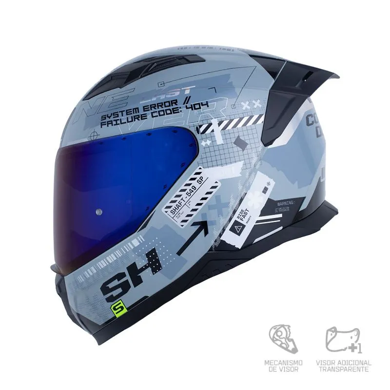 CASCO SHAFT 549SP CODEX GRIS HOLOGRAFICO SILVER BRILLANTE