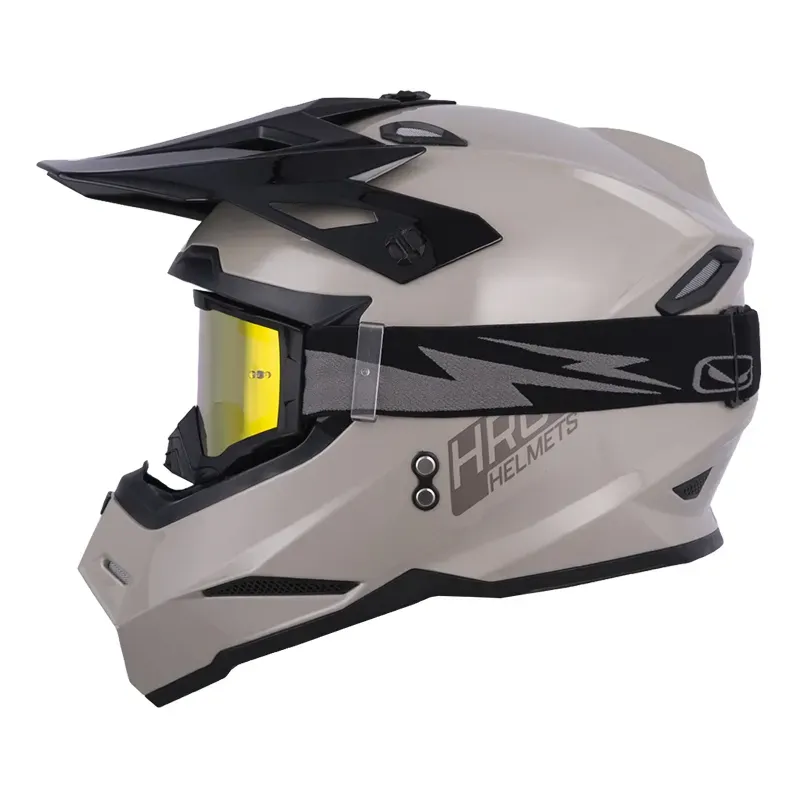 CASCO HRO MX03 SOLID GRIS SILVER BRILLANTE
