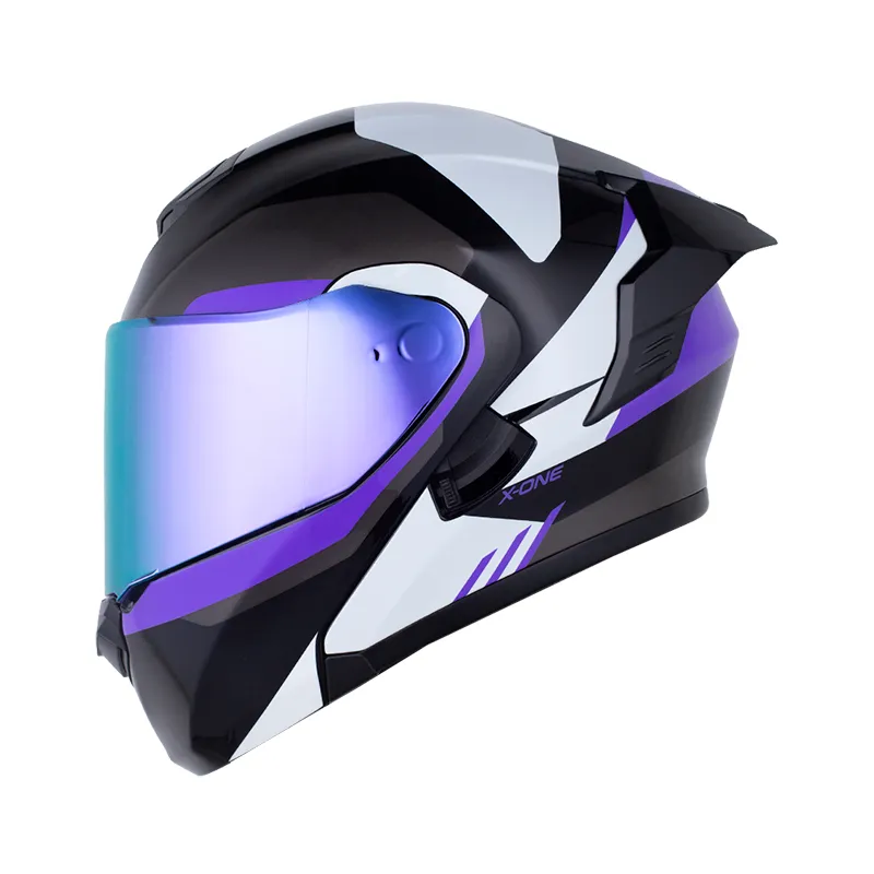 CASCO X-ONE X-3000RS STOPPER NEGRO MORADO BRILLANTE
