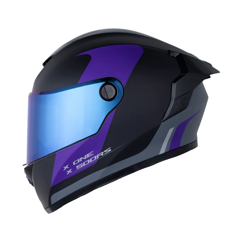 CASCO X-ONE X-500 RS BLADEZ NEGRO MORADO MATE