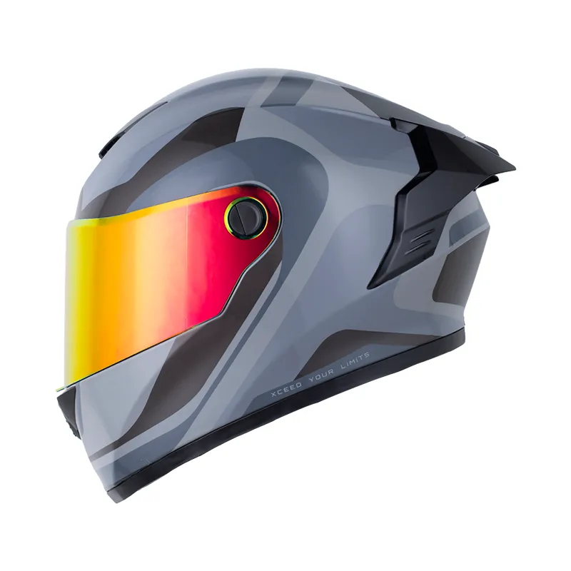 CASCO X-ONE X-500 RS ILHA GRIS OSCURO BRILLANTE