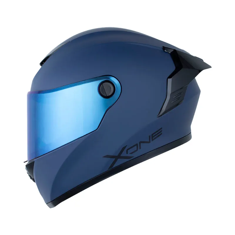 CASCO X-ONE X-500 RS SOLID V2 AZUL OSCURO NEGRO MATE