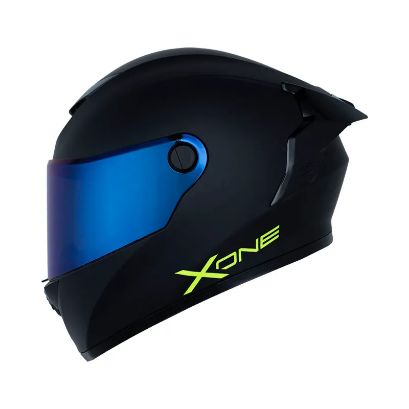 CASCO X-ONE X-500 RS SOLID V2 NEGRO AMARILLO NEON MATE