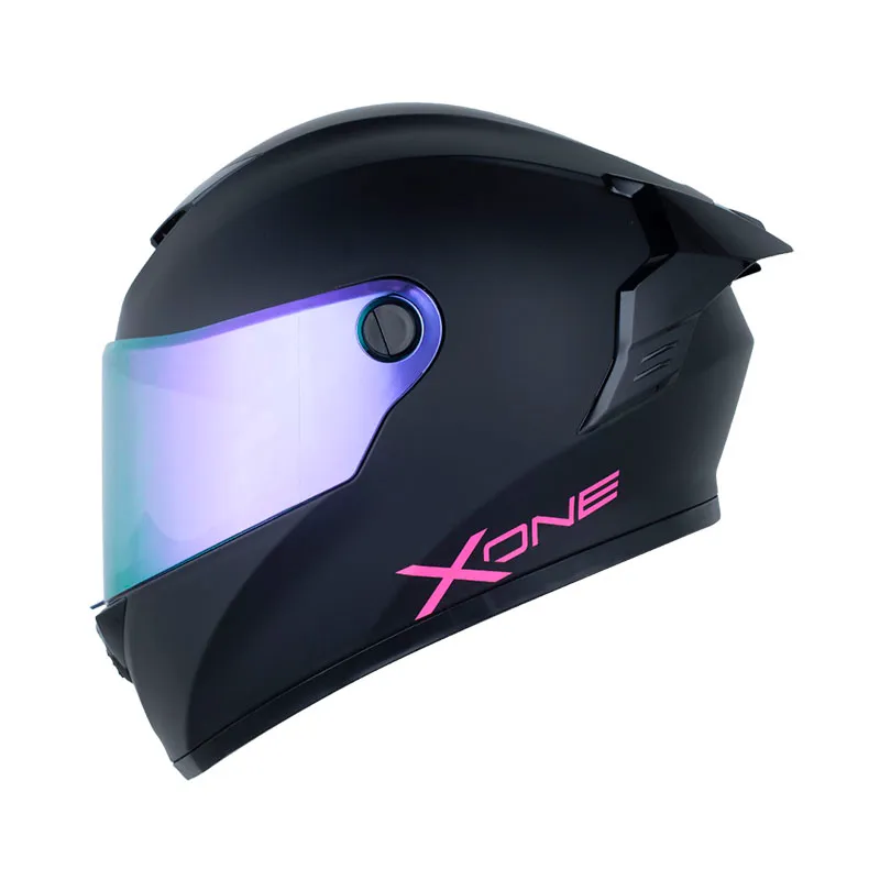 CASCO X-ONE X-500 RS SOLID V2 NEGRO FUCSIA MATE