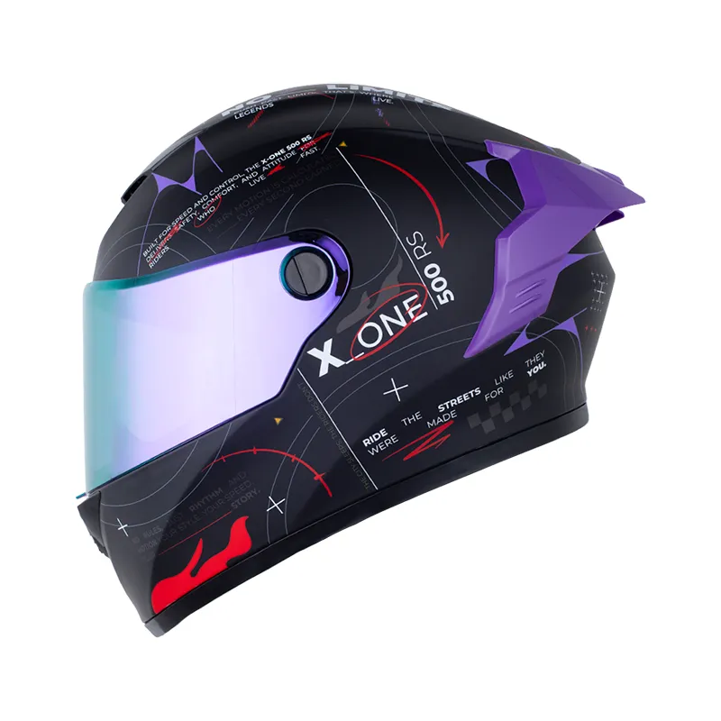 CASCO X-ONE X-500 RS WEB LOCK+ NEGRO ROJO MATE