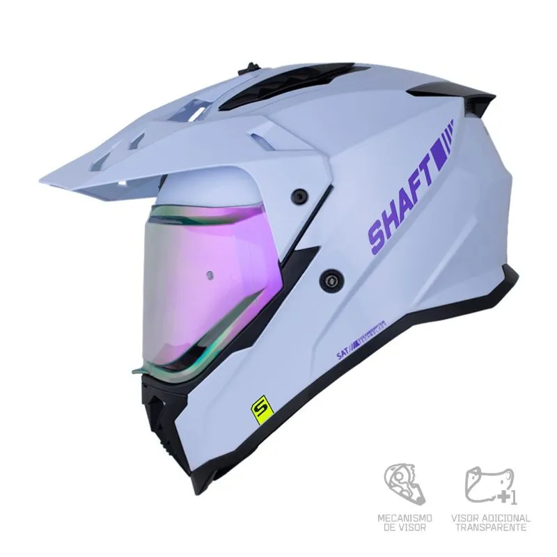 CASCO SHAFT MX360 SOLID MORADO CLARO BRILLANTE
