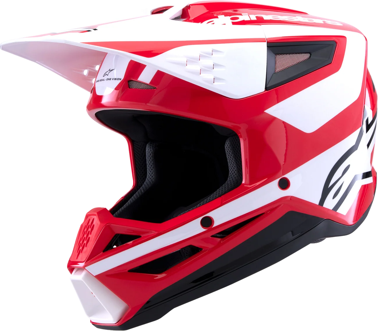 CASCO ALPINESTARS M3 HEAT ROJO BLANCO NEGRO BRILLANTE