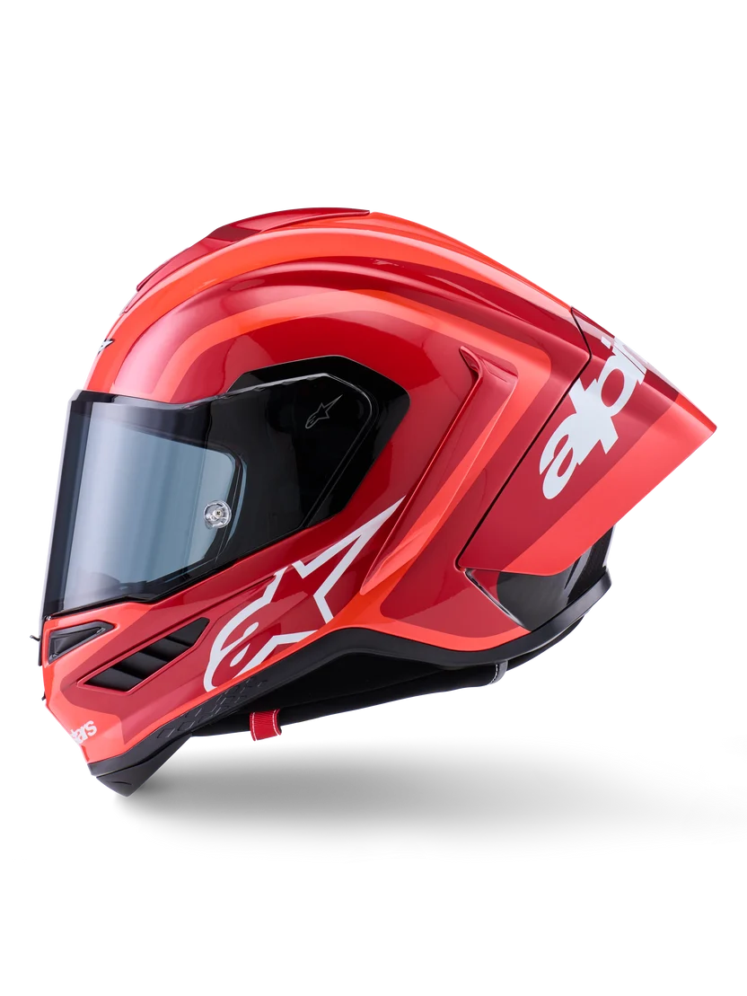 CASCO ALPINESTARS S-R10 ARIUS ROJO NEGRO BRILLANTE